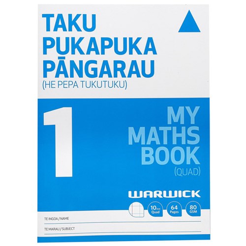 Warwick My Maths Book 1 Taku Pukapuka Pangarau 10mm Quad 64 Pages