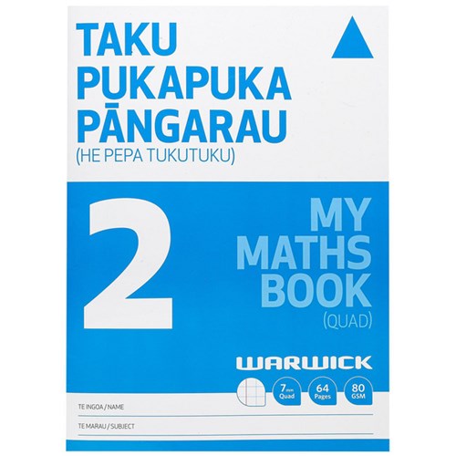 Warwick My Maths Book 2 Taku Pukapuka Pangarau 7mm Quad 64 Pages