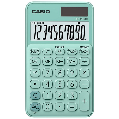 Casio SL310UCGN Handheld Calculator Green