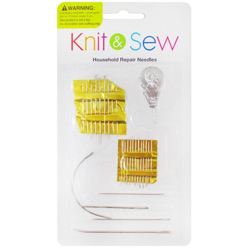 Knit and Sew Household Needles, Set of 25