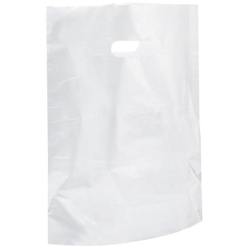 Polythene Carry Bags Large 475x160x650mm White, Pack of 50