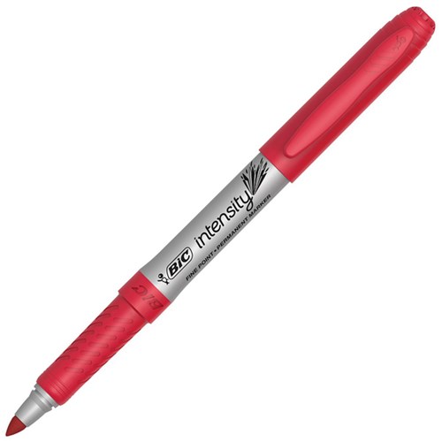 BIC Intensity Red Permanent Markers Fine Bullet Tip