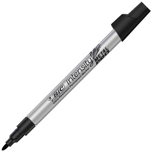 BIC Intensity Metal Pro Black Permanent Marker Pro Fine Bullet Tip