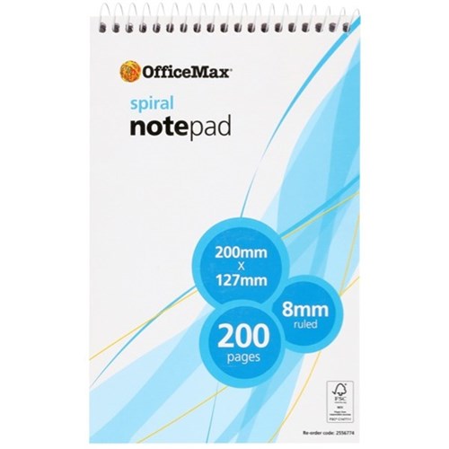 OfficeMax Shorthand Notebook Top Opening 200 Pages FSC