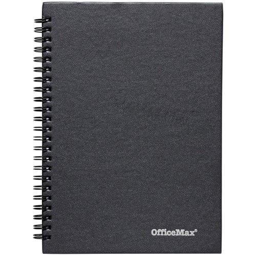 OfficeMax A5 Hard Cover Spiral Notebook 160 Pages FSC