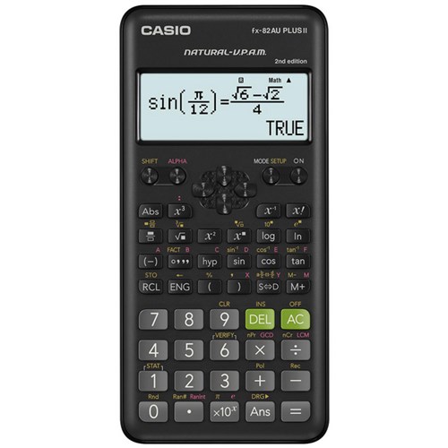 Casio FX82AU Plus II 2 Scientific Calculator Black