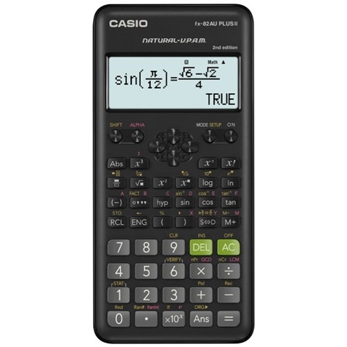 Casio FX82AU Plus II 2 Scientific Calculator Black