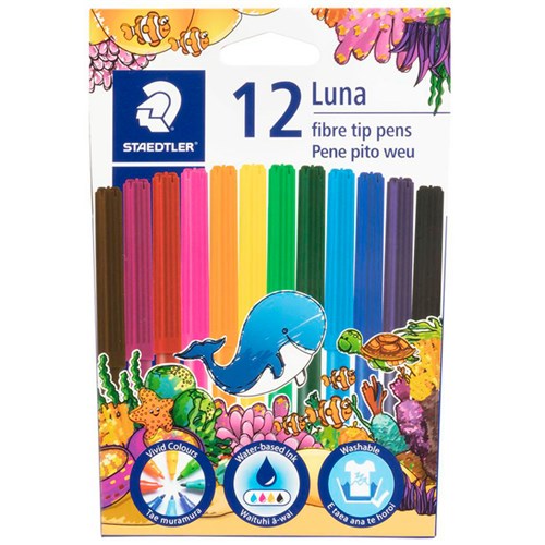 Staedtler Luna Felt Tip Markers, Pack of 12