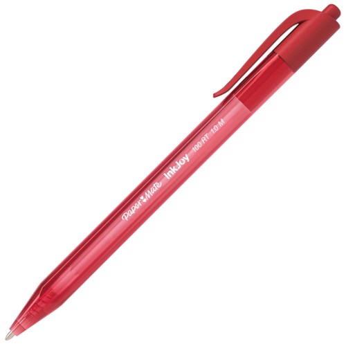 Paper Mate InkJoy 100RT Red Retractable Ballpoint Pen 1.0mm Medium Tip