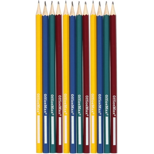 OfficeMax HB Pencils With Nameplate, Pack of 12
