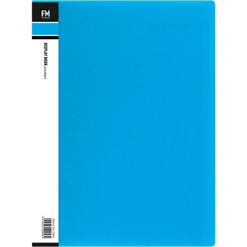 FM Vivid A4 Display Book 20 Pocket Ice Blue