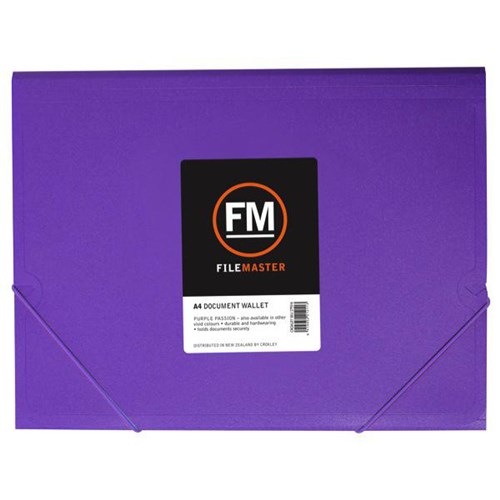FM Vivid Document Wallet A4 Purple Passion