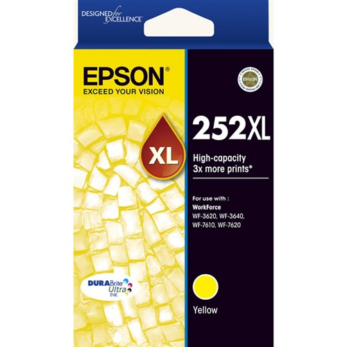 Epson 252XL Yellow Ink Cartridge High Yield T253492