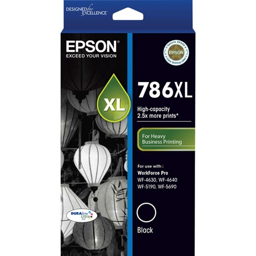 Epson 786XL Black Ink Cartridge High Yield C13T787192