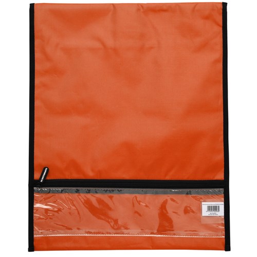 Warwick Homework Book Bag Hook and Loop XL 450x360mm Orange