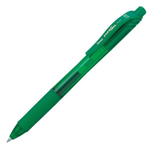 Pentel Energel-X Green Retractable Rollerball Gel Pen 0.7mm Fine Tip