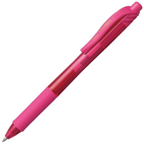 Pentel Energel-X Pink Retractable Rollerball Gel Pen 0.7mm Fine Tip