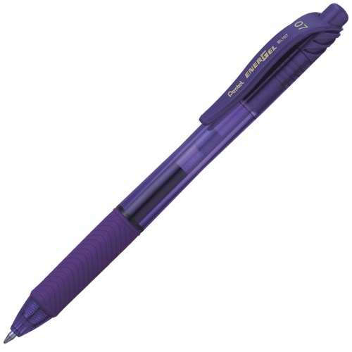 Pentel Energel-X Violet Retractable Rollerball Gel Pen 0.7mm Fine Tip