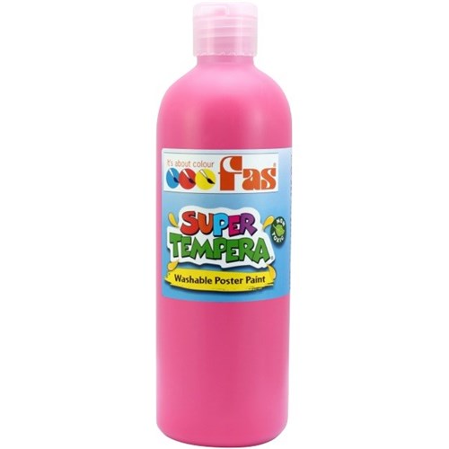 Fas Super Tempera Poster Paint 500ml Bright Pink