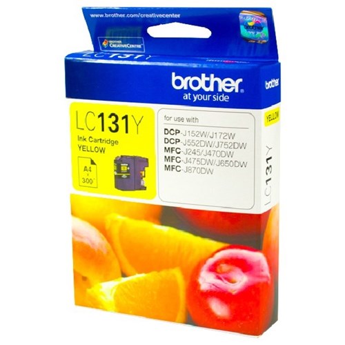 Brother LC131Y Yellow Ink Cartridge