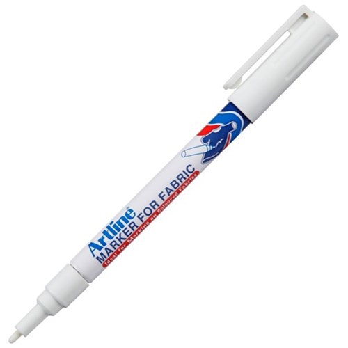Artline 750 White Waterproof Fabric Laundry Marker Fine Tip OfficeMax