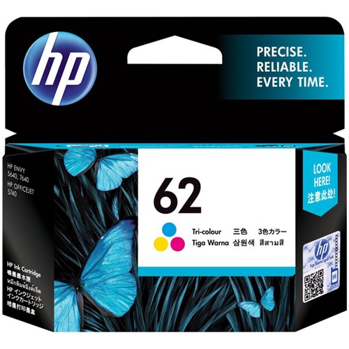 HP 62 Tri Colour Ink Cartridge High Yield C2P06AA