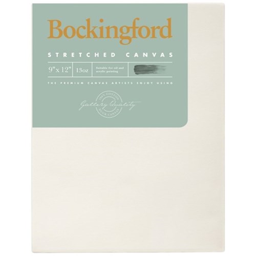 Bockingford 13oz Stretched Canvas 9x12 Inch 1.5 Inch Frame