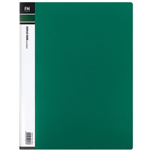 FM A4 Display Book 20 Pocket Green