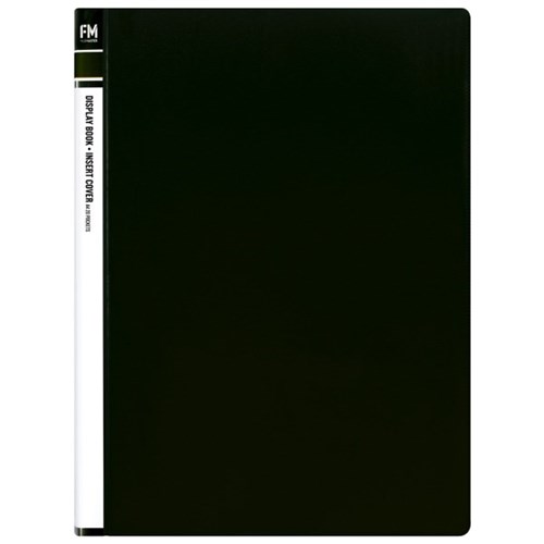 FM Display Book Insert Cover 20 Pocket Black