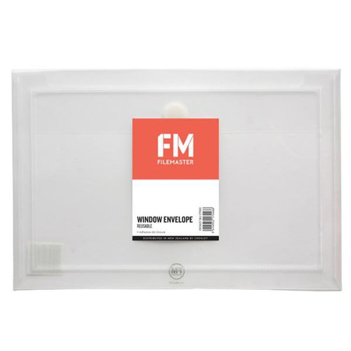 FM Window Envelope Reusable Polyprop Clear