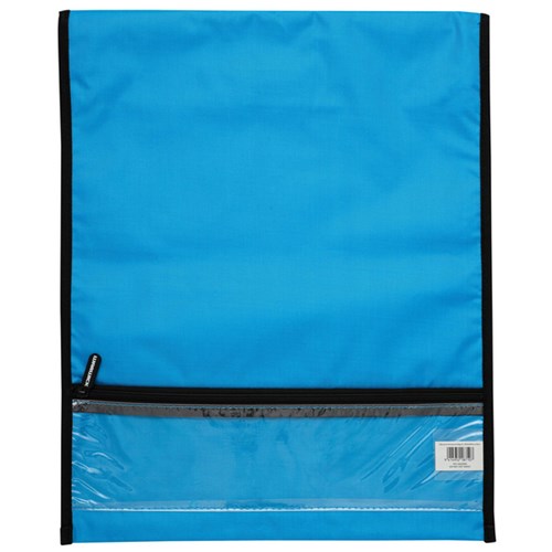 Warwick Homework Book Bag Hook and Loop Medium 290x360mm Blue