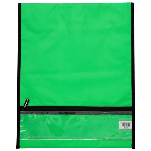 Warwick Homework Book Bag Hook and Loop Medium 290x360mm Green