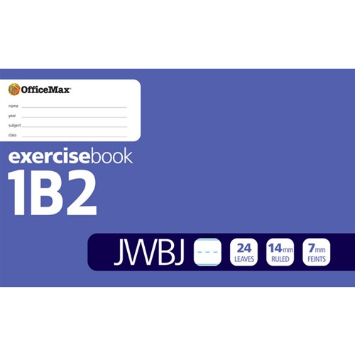 OfficeMax 1B2 JWBJ Junior Writing Exercise Book 14mm Ruled 24 Leaves