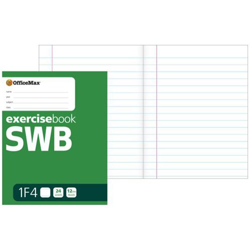OfficeMax 1F4 SWB Small Writing Exercise Book 12mm Ruled 24 Leaves