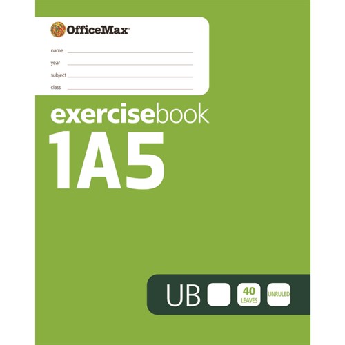 OfficeMax 1A5 UB Exercise Book Unruled 40 Leaves