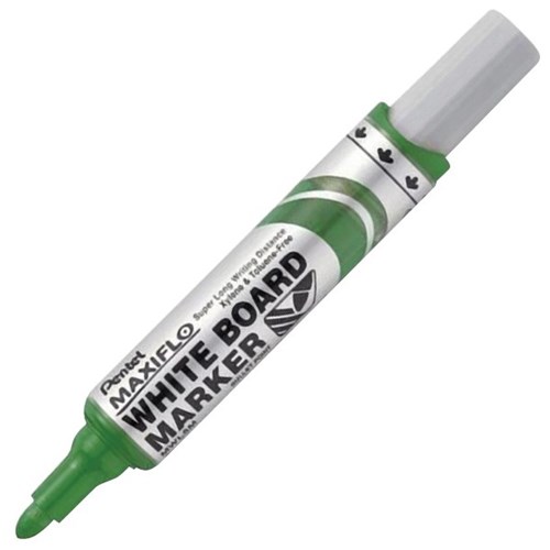 Pentel Maxiflo Green Whiteboard Marker Bullet Tip