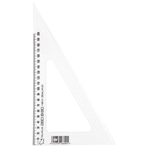 Taurus Set Square Bevelled Edge 60 Degrees 26cm