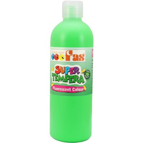 Fas Super Tempera Poster Paint 500ml Fluoro Green