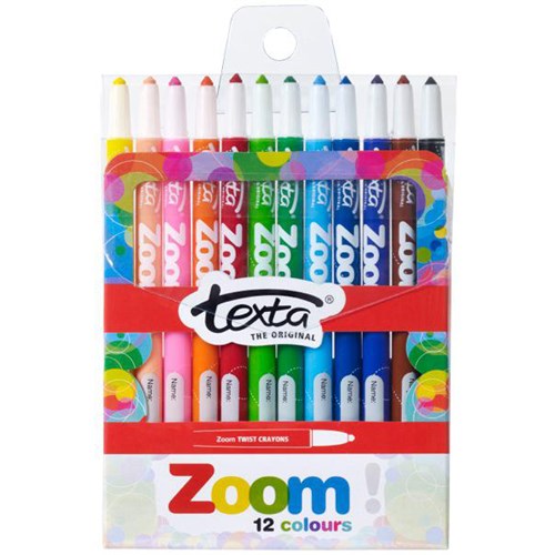 Texta Twistable Coloured Crayons, Pack of 12