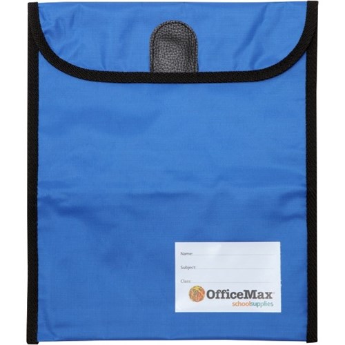 OfficeMax Journal Bag Medium Hook & Loop Fastener 270x310mm Blue OfficeMax MySchool