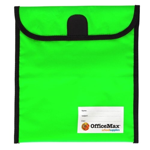 OfficeMax Journal Bag Large Hook & Loop Fastener 330x360mm Green