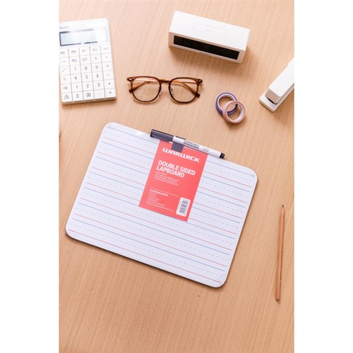 Warwick Lapboard Whiteboard Double Sided Non-Magnetic 226x300mm