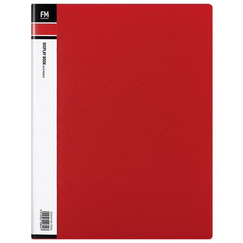 FM A4 Display Book 20 Pocket Red
