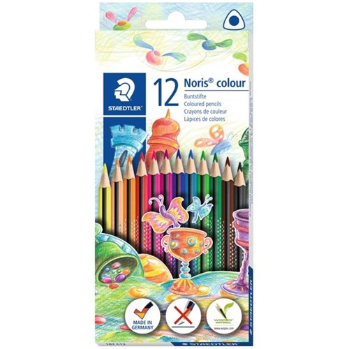 Faber-Castell/Staedtler Noris Grip Coloured Pencils, Pack of 12
