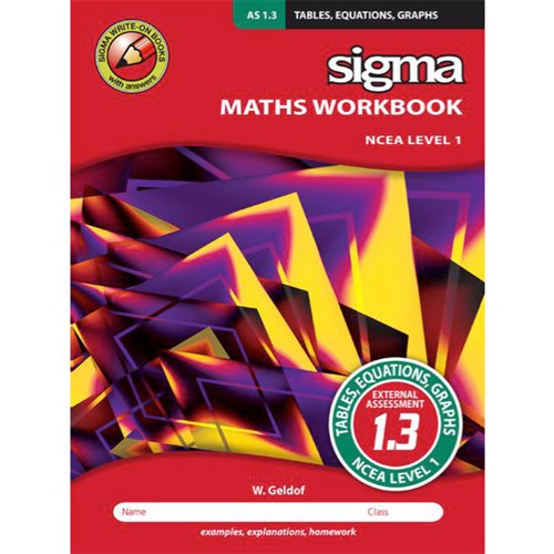 Sigma 1.3 Maths Tables Equations Graphs Level 1 9781877567544