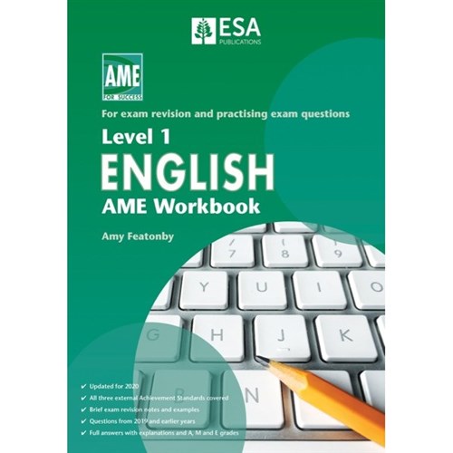 AME English Workbook NCEA Level 1 9781990038075