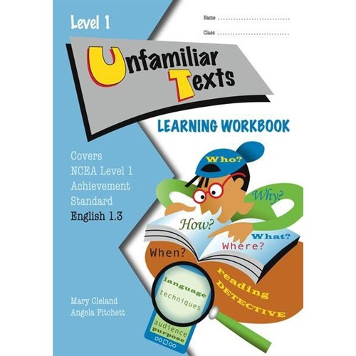 ESA English Unfamiliar Texts 1.3 Learning Workbook Level 1 9780908315727