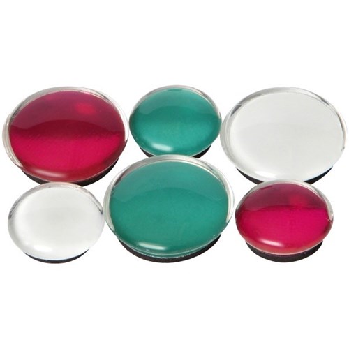 Whiteboard Buttons Assorted Sizes/Colour, Pack of 6