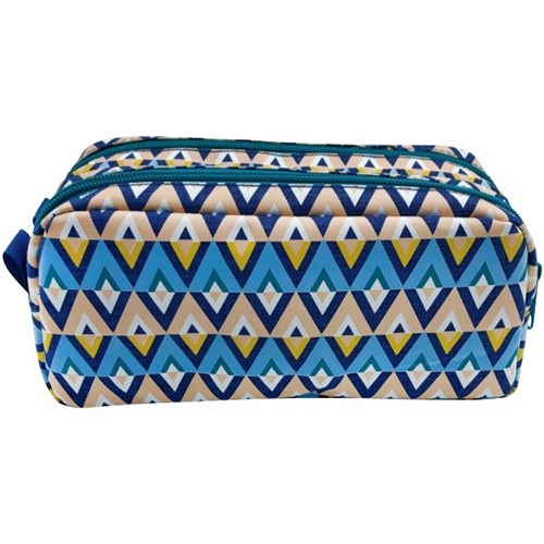 Pencil Case 210x100x80mm Double Compartment Brooklyn Blue | OfficeMax ...