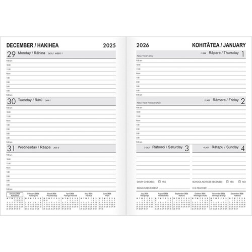 Collins A53 Student Diary A5 Week To View 2026